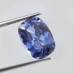 Bague de mariage pour femme en argent 925 sertie de saphir bleu bleuet naturel taille brillant, certifiée IGI, bijoux tendance pour la création de bijoux - Product Image 3