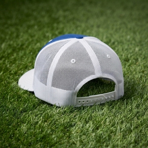 Gorra Trucker Azul Rey y Blanca para Hombre, Malla Trasera, Cierre a Presión, Gorra de Béisbol con Logotipo Bordado Personalizado, Ajustable - Product Image 5