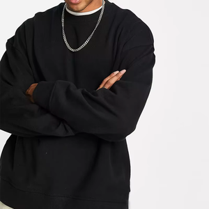 Sudadera Casual de Moda para Hombre al por Mayor, Personalizada, Oversize, Cuello Redondo, Color Liso, Ajuste Holgado, para Gimnasio y Running, con Estampado en Tela - Product Image 5