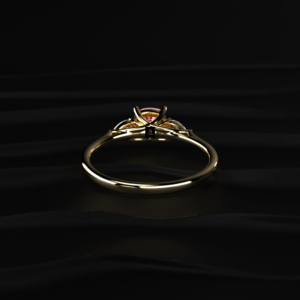 Anillo de Diamante Rosa con Corte de Diamante y Perla Lateral, Anillo de Diamante Cultivado en Laboratorio, Oro, Plata, Amarillo, Blanco, Oro Rosa, Certificado IGI, Tres Piedras - Product Image 2