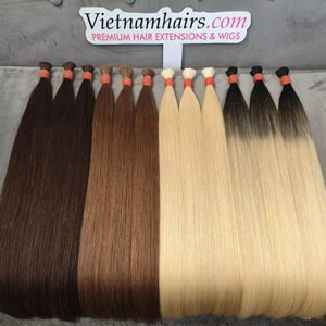 Extensions de cheveux vierges vietnamiens de qualité supérieure 100% – Cheveux longs et raides, bouclés en vrac, sans produits chimiques, cuticules intactes, couleurs blond clair - Product Image 1