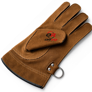 Gants de chasse Orvo Sports en cuir PU, couleur personnalisable, taille unique, durables, double couche, non imperméables, avec anneau métallique, toutes saisons, pour la chasse aux oiseaux - Product Image 1