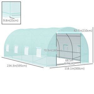 20x10x7ft Garden Conservatory Walk-In Greenhouse for a Lush Outdoor Experience - Product Image 3