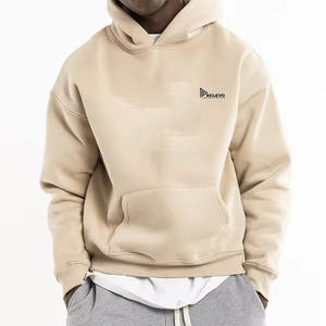 Sweat à capuche épais en coton pour homme OEM – Streetwear vierge, sans cordon de serrage, MOQ personnalisé 2 pièces, en tissu polaire fabriqué au Pakistan - Product Image 3