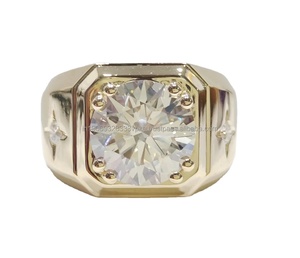Men's Cluster <b>Ring</b> Unique <b>Solitaire</b> Double Prong Setting Statement <b>Ring</b> 925 Sterling <b>Silver</b> Rhodium Plated Engagement Gift - Product Image 3