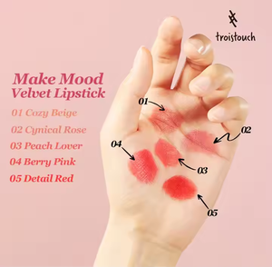 TROISTOUCH Make Mood Velvet <b>Lipstick</b> 03 Peach Lover Korean Soft Velvet Lip Makeup with Long Lasting Finish - Product Image 6
