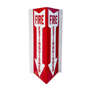Señal de Advertencia de Extintor de Incendios de PVC de 3 Lados para Montar en Esquina - Product Image 4