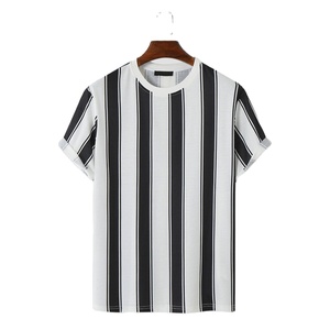 T-shirts en toile de coton 100% solide de haute qualité en gros, imprimés avec logo personnalisé, coupe classique, respirants, pour hommes - Product Image 1