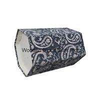 Poubelle décorative ouverte faite à la main en carton PP imprimé au bloc, avec enveloppe en tissu 100 % coton.