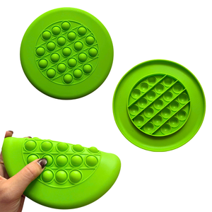 Juguete Masticable de Silicona para Perros, con Logotipo Personalizado, Ecológico, Casual, Novedoso, Pequeño, Disco Volador Interactivo, para Entrenamiento de Mascotas al Aire Libre, Anti-Asfixia - Product Image 1
