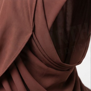 Hiyab de poliéster de color sólido para mujer, tela de chifón transpirable, para uso diario, pañuelo étnico de Oriente Medio. - Product Image 4