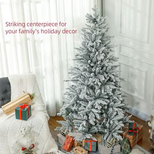 Albero di Natale Artificiale Innevato da 180 cm con 994 Punte, Supporto Pieghevole in Metallo, Facile Montaggio, Albero Natalizio Pieghevole per Casa e Ufficio - Product Image 5