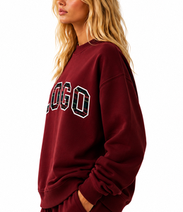 Pull à col roulé oversize pour femme, en coton 100% premium, tricoté, à manches courtes, sweat-shirt d'hiver avec logo frontal, respirant - Product Image 2