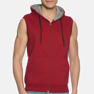 Custom Logo <b>Mens</b> Sleeveless Hooded <b>Tank</b> <b>Tops</b> Designed <b>for</b> Summer Gym Wear with Quick Dry Breathable Fabric - Product Image 1