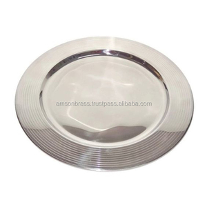 Plaque de chargement en métal avec bordure perlée dorée pour Table à manger, plats et assiettes - Product Image 5