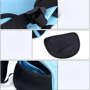 Blue Nylon Pet <b>Backpack</b> Carrier With Mesh Breathable Design For <b>Cats</b> Zipper Closure - Product Image 2