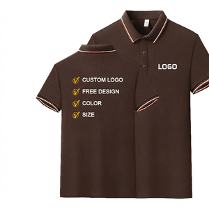 Custom Logo Men's <b>Orange</b> Cotton <b>Polo</b> Shirt Short Sleeve Embroidered Front Print Breathable Casual Oem Service - Product Image 2