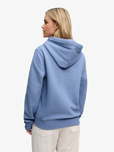 <b>Women's</b> Solid <b>Blue</b> Hooded Pullover Sweatshirt Long Sleeve <b>Hoodie</b> Front Pocket Plain Dyed Regular Fit Autumn - Product Image 2