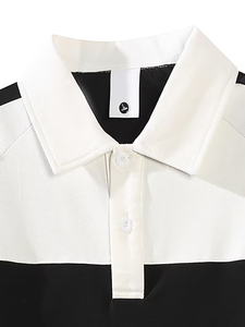 Latest Design Striped Short Sleeve Printed Knitted Jersey Men's Plus Size Summer Casual Shirts Breathable Eco-Friendly 100% - Product Image 4