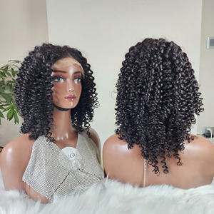 Perruques Pixie bouclées en cheveux humains, avec dentelle transparente HD et frontale complète, cheveux vietnamiens bruts, prix de gros usine, fournisseur - Product Image 3