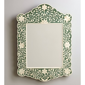Bone Inlay <b>Wall</b> <b>Mirror</b> with Intricate Artisan Craftsmanship Decorative Vanity and Accent <b>Mirror</b> for Living Room - Product Image 1