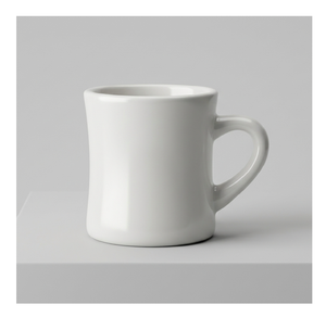 Taza de Café de Cerámica Blanca, Diseño Minimalista, Resistente al Calor, Apta para Lavavajillas y Microondas, para el Hogar - Product Image 1