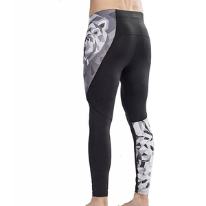 Custom <b>Men's</b> Adjustable Elastic Waist Quick Dry Anti-Bacterial Breathable <b>Compression</b> <b>Tights</b> High Elastic Training Running Yoga - Product Image 4