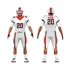 Wholesale American Football Uniform Men Adults Breathable Short Sleeve Customized Logo Team Training Wear Club Team 100% - Product Image 6