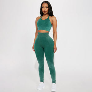 Conjunto de Yoga para Mujer de Diseño Personalizado, Precio al por Mayor, Secado Rápido, Transpirable, Material de Alta Calidad, Conjunto de 2 Piezas - Product Image 1