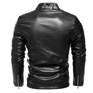 Veste en cuir pour homme 2026, best-seller, manches longues, col, logo sur le devant, imperméable, respirante, veste d'hiver, haute qualité, prix bas - Product Image 3