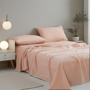 Breathable Cooling Flat Fitted Sheet <b>Sets</b> Ultra Soft Natural Flat Fitted Sheet <b>Sets</b> - Product Image 1