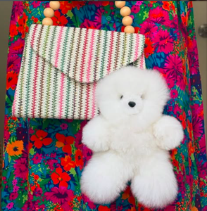 Llavero de peluche de alpaca oso hecho a mano, suave y único, juguetes de peluche al por mayor - Product Image 2