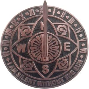 Reloj de Sol de Latón Macizo de 8 Pulgadas con Acabado Antiguo, Reloj de Jardín con Números Romanos, Elegante Decoración para Exteriores y Hogar, Regalo - Product Image 1