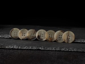 High Quality Custom Round 4-Hole Buffalo Horn Animal Style Durable <b>Handmade</b> Sewing Buttons for <b>Clothes</b> Shirt Suit - Product Image 5
