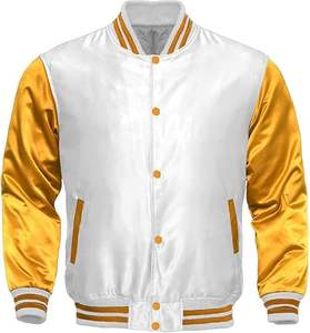 Veste universitaire en satin personnalisée pour homme, idéale pour la saison hivernale de baseball, en tissu satiné, style Letterman - Product Image 3