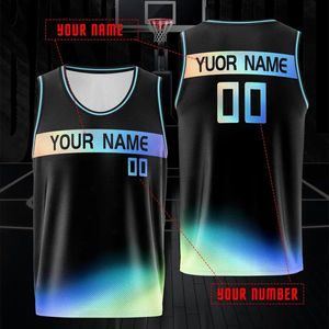 Camiseta de Baloncesto Personalizada sin Mangas, Sublimada, 100% Poliéster, Antibacteriana, con Nombre y Número del Equipo Impresos - Product Image 6