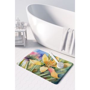 Alfombra de baño de espuma viscoelástica con acuarela de flores de Yuca de Nuevo México, alfombra de cocina antifatiga lavable a máquina, cojín cómodo para Baño - Product Image 3