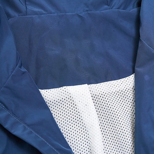 Custom Cropped Bomber Winter Windbreaker <b>Pullover</b> <b>Men</b> Hoodies Quarter Zip Flap Pocket Patchwork Letterman Varsity Jacket - Product Image 3