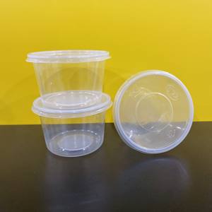 2026 Newest design <b>Storage</b> Boxes 24oz Round Shape Plastic <b>Box</b> for Food/Fruit/Salad With Lid Customized Logo Transparent Plastic - Product Image 1