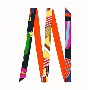 Nouveau Foulard Carré en Soie Tendance pour Femme, Foulard Cheveux, Ruban de Sac Fin à Motif Ceinture - Product Image 6