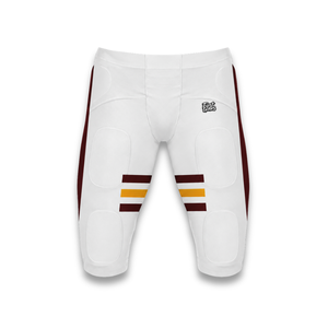 Custom Men's American Football Jersey Set <b>Maroon</b> White Sublimated Moisture Wicking Fitted Short Sleeve Uniform Apparel - Product Image 5