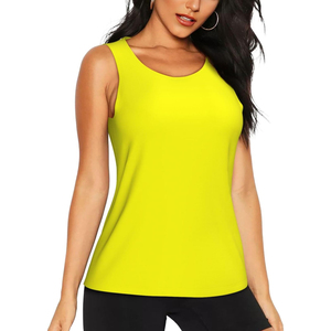 OEM Manufacturer Custom Logo Sports Slim Active Fitness Gym Wear Ribbed Sexy Sleeveless Tank <b>Tops</b> Women - Product Image 5