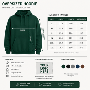 Sudadera con Capucha Verde Sólido para Hombre, Corte Regular, Tejido de Algodón, Estilo Casual para Otoño, con Bolsillos y Personalizable - Product Image 5