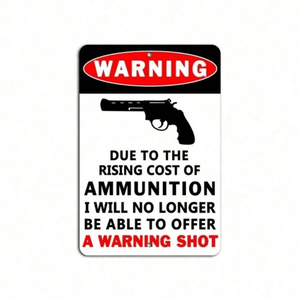 CIFbuy Targa Vintage in Metallo con Avvertenza Proiettili, Elegante Decorazione Murale per la Casa, Compatibile con TikTok e per il Servizio di Ritiro Temu - Product Image 2