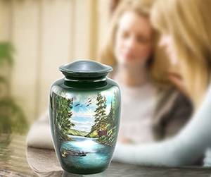 Urnas Funerarias de Latón para Cenizas de Adultos, las Más Vendidas de Uzair Handicrafts, con Acabado Esmaltado, Diseños Personalizables, Gran Capacidad, Venta al Por Mayor - Product Image 1