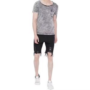 Camiseta de Alta Calidad al por Mayor, Estilo Vintage, Corte Cuadrado, Desgastada, con Efecto Descolorido por el Sol y Lavado Ácido, para Hombre, Unisex - Product Image 6