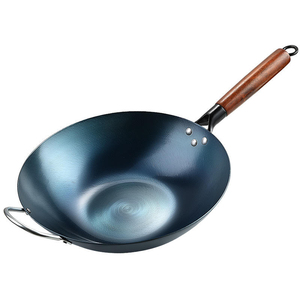 Wok Ligero de Acero al Carbono Antiadherente con Mango de Madera, Sartén Fácil de Limpiar, Apto para Lavavajillas, para Estufas de Gas e Inducción, 30 cm - Product Image 3