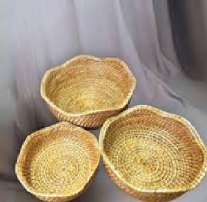 Large <b>rectangular</b> woven rattan living room coffee table <b>basket</b> with tall side handles, available at wholesale prices. - Product Image 5