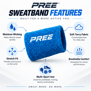 Bandeau de sport en tissu bouclette à poils longs avec logo personnalisé, élastique, absorbant l'humidité, pour le pickleball - Product Image 1