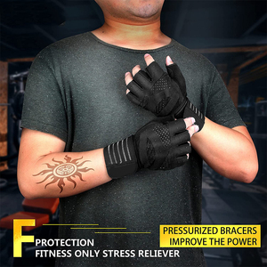 Guantes Deportivos Sin Dedos para Gimnasio, Guantes Transpirables de Medio Dedo para Levantamiento de Pesas, Guantes Acolchados para Fitness con Correas - Product Image 2